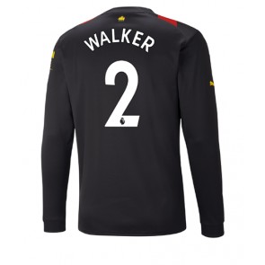 Manchester City Kyle Walker #2 Bortatröja 2022-23 Långärmad